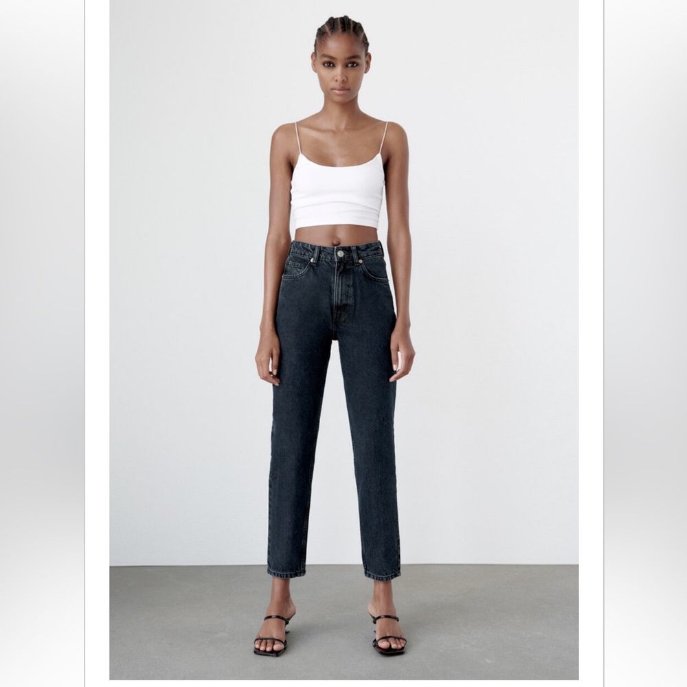Zara Hi-Rise Mom Fit Jeans